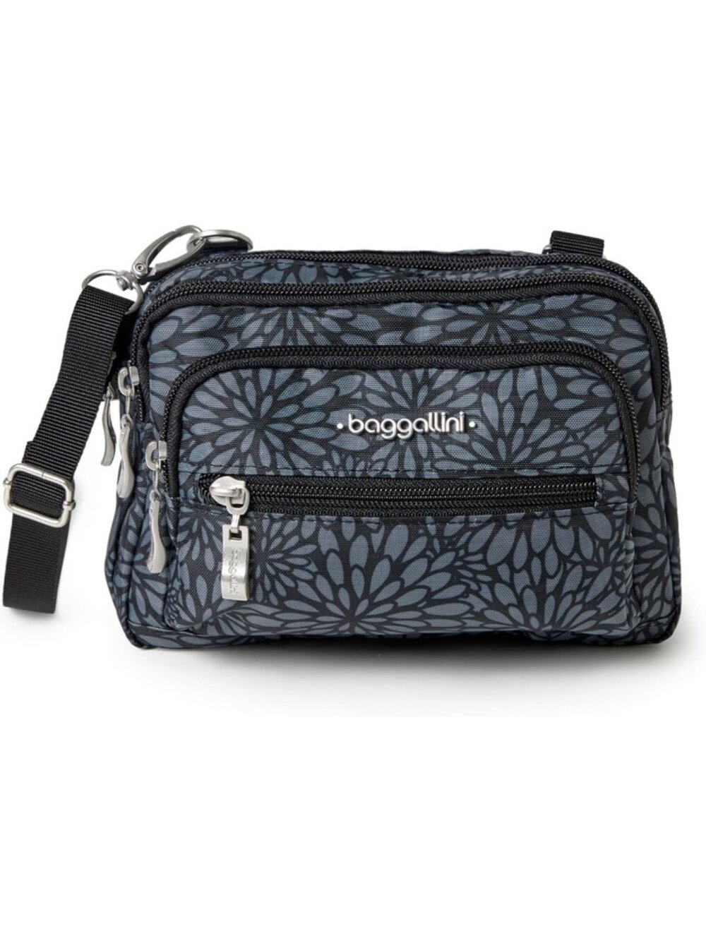 Lightweight Triple Zip Crossbody Bag - Convertible Fanny Pack & Belt Bag for